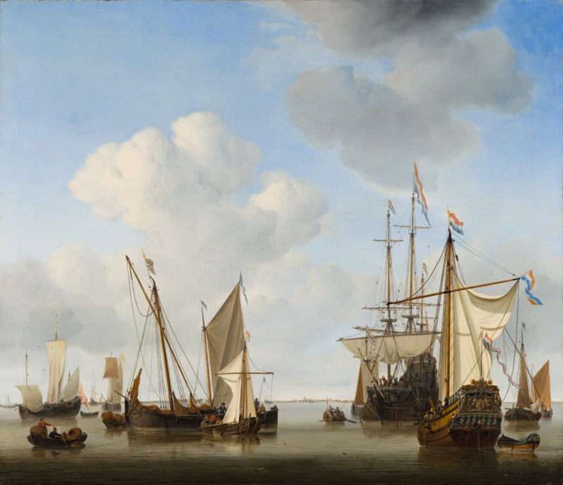 Van de Velde Ships at the roadstead 2