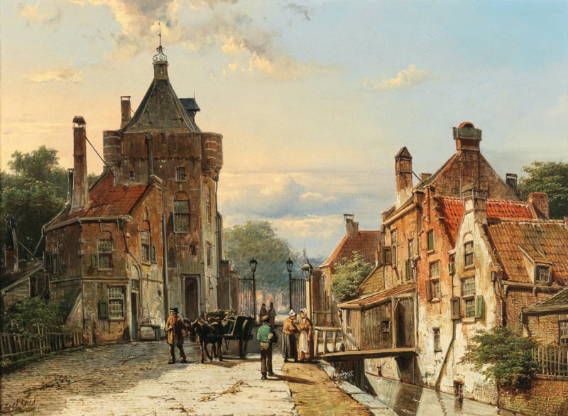 W. Koekkoek Dutch cityscape 2