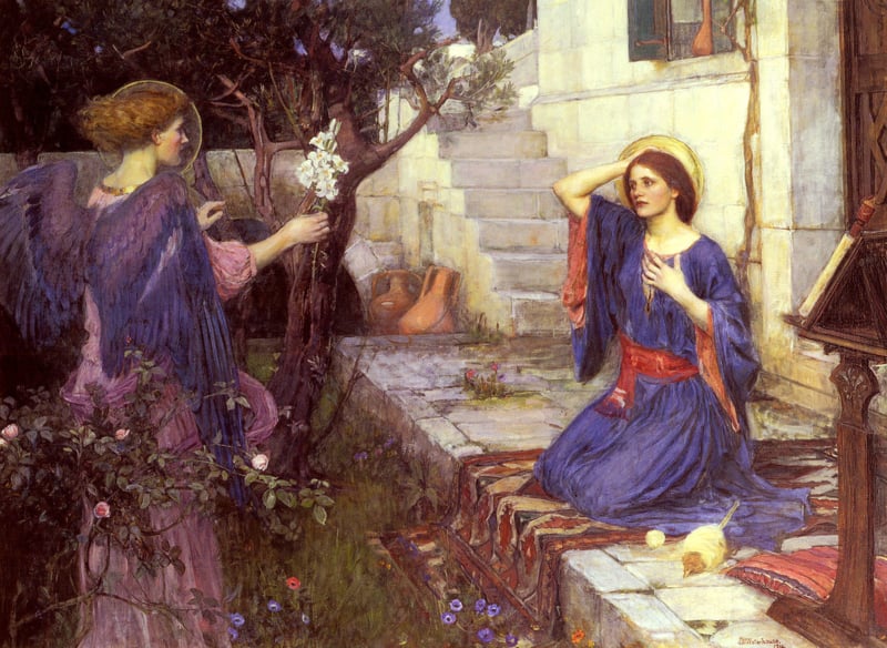 Waterhouse The Annunciation (Marian Message).