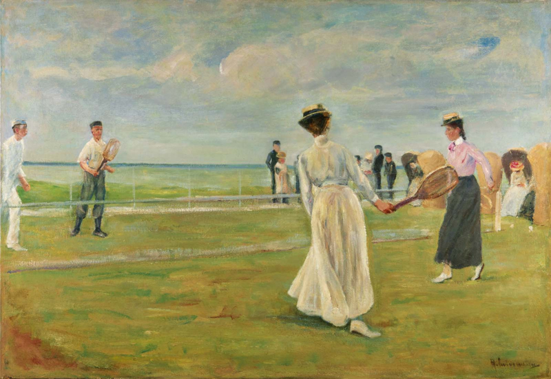 Liebermann Tennis players by the sea