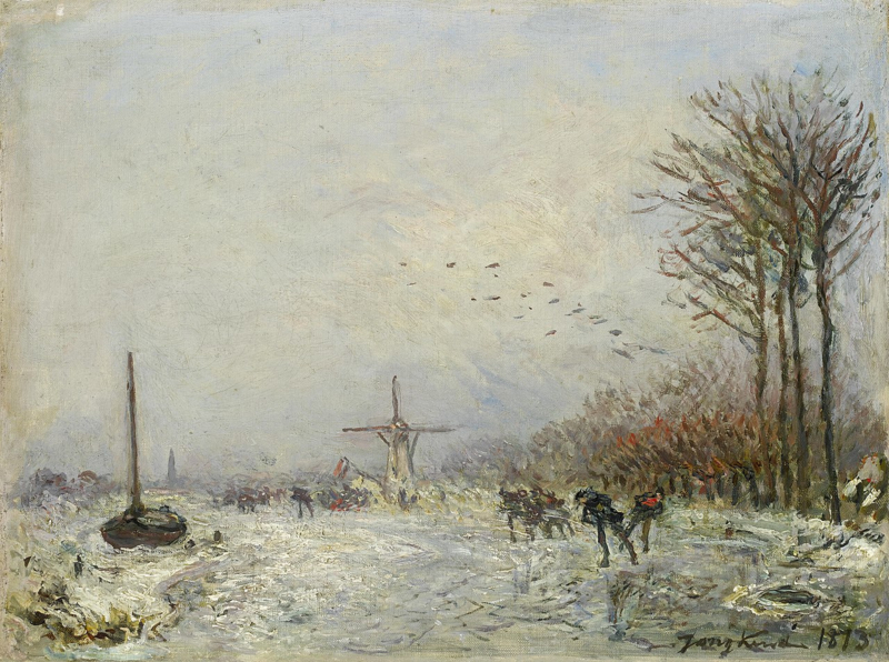 Jongkind Channel in Holland in winter