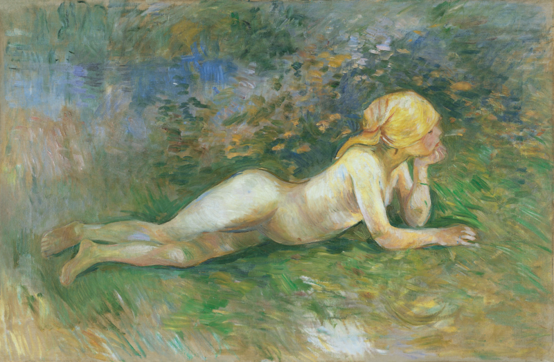 Morisot Reclining nude shepherdess