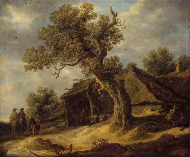 Van Goyen Landscape with oak tree