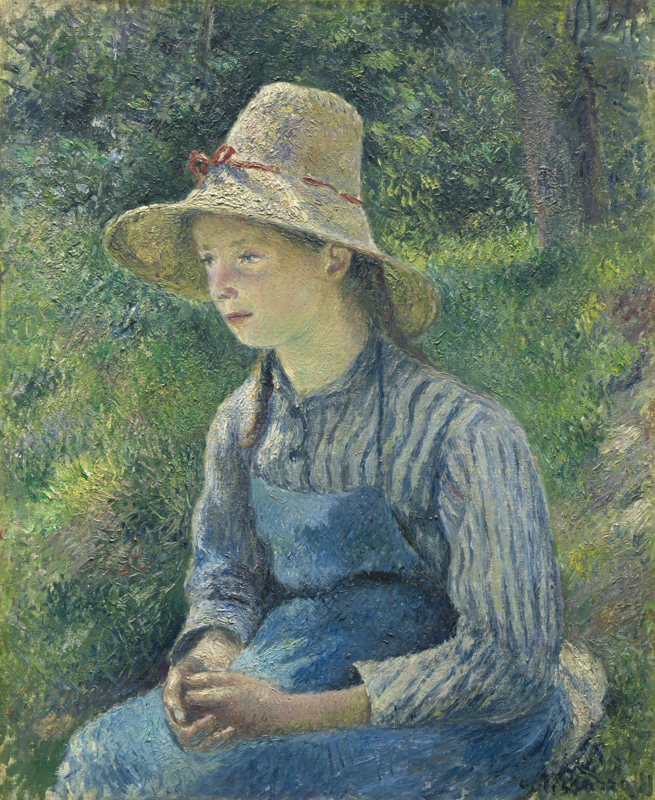 Pissarro Peasant girl with a straw hat