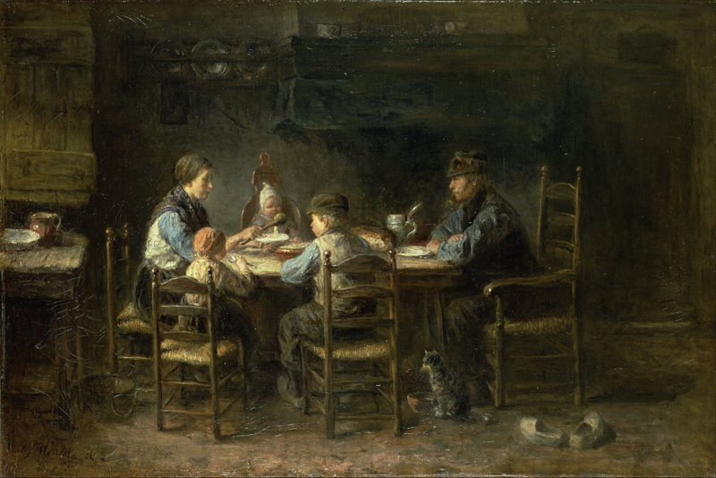 J. Israels Peasant family at a meal