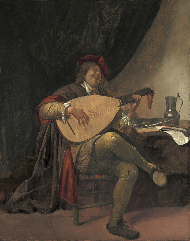 Steen Self-portrait with lute