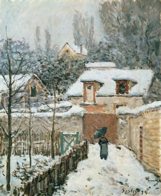 Sisley Garden in the snow near Louveciennes