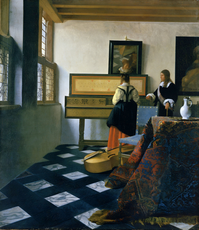 Vermeer The music lesson