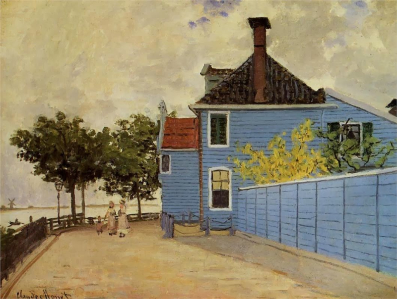 Monet The blue house in Zaandam