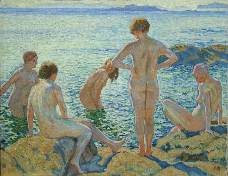 Van Rysselberghe The bathers