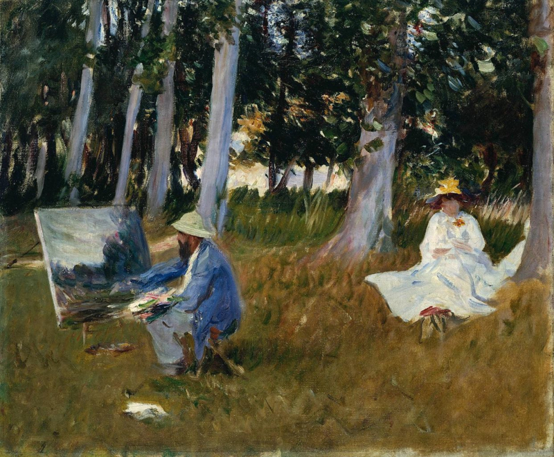 Sargent Monet painting at the edge of the forest