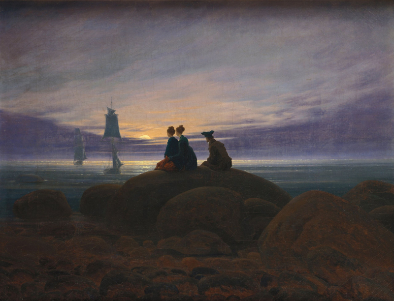 Friedrich Moonrise over the sea