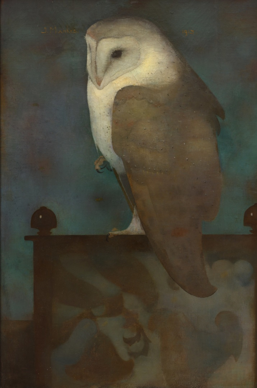 Mankes Great owl on screen