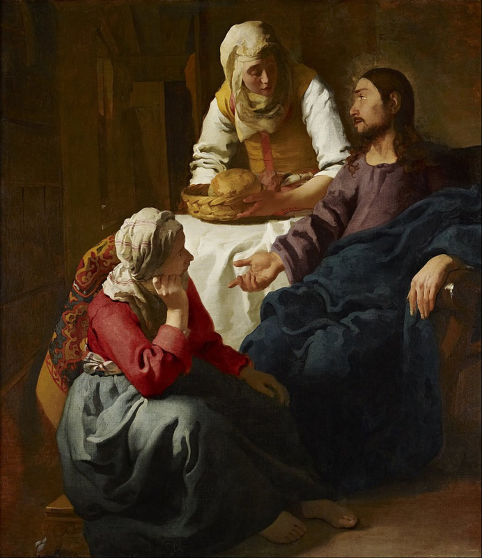 Vermeer Christ in the house of Martha and Mary