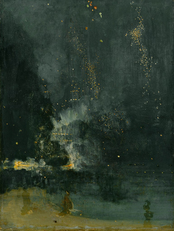 Whistler Nocturne in black and gold: the falling rocket