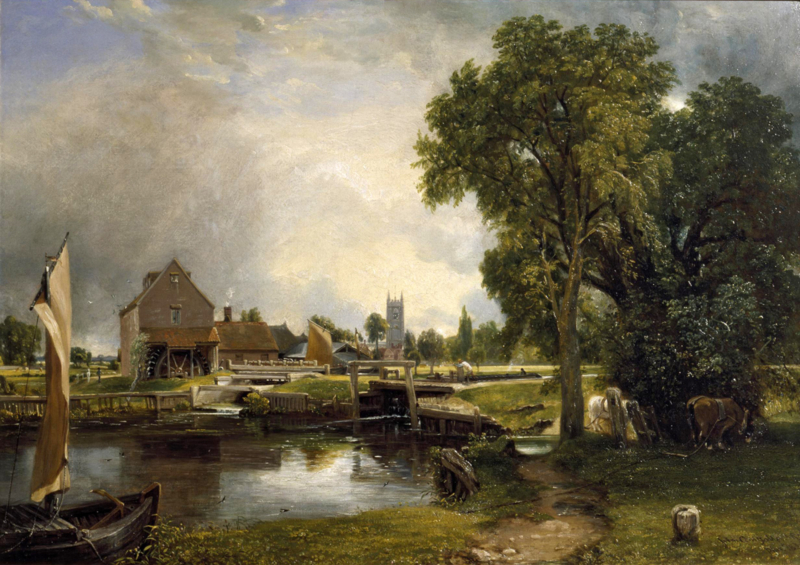Constable Dedham lock and mill