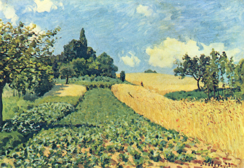 Sisley Grain fields on the hills in Argenteuil