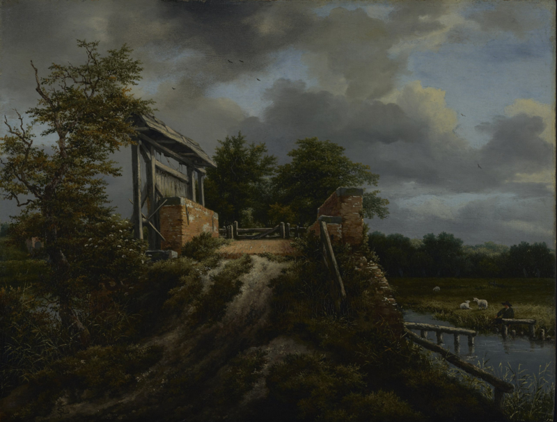 Van Ruisdael Bridge with a lock