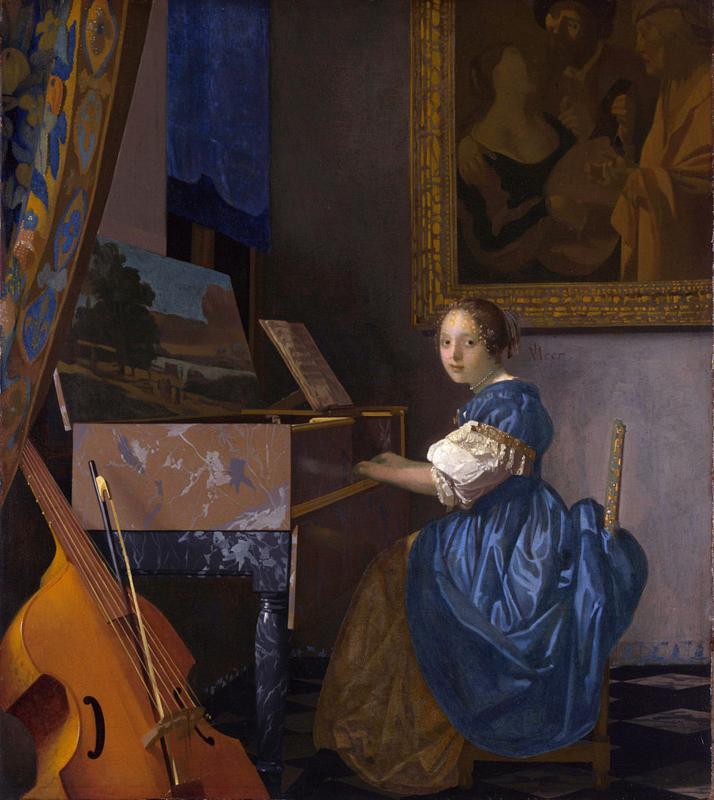 Vermeer Seated harpsichord player