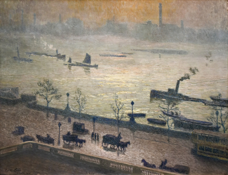 Claus Morning reflection on the Thames