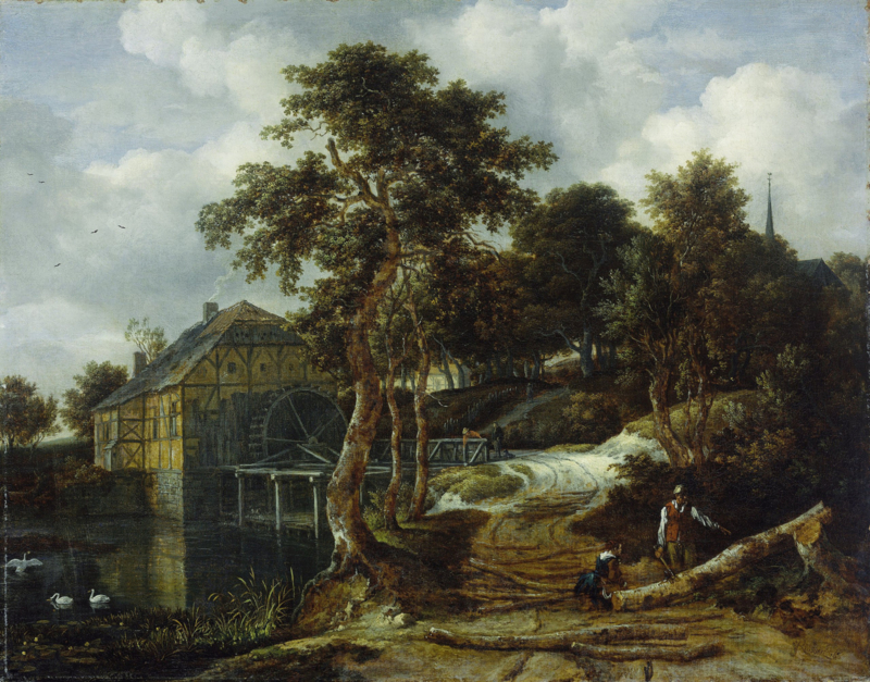 Van Ruisdael Landscape with water mill