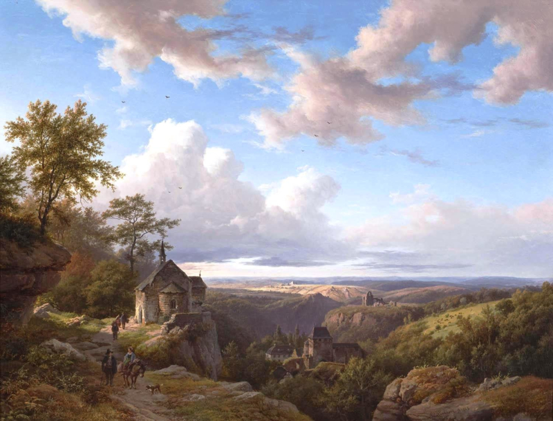 B.C. Koekkoek Eiffel landscape with church