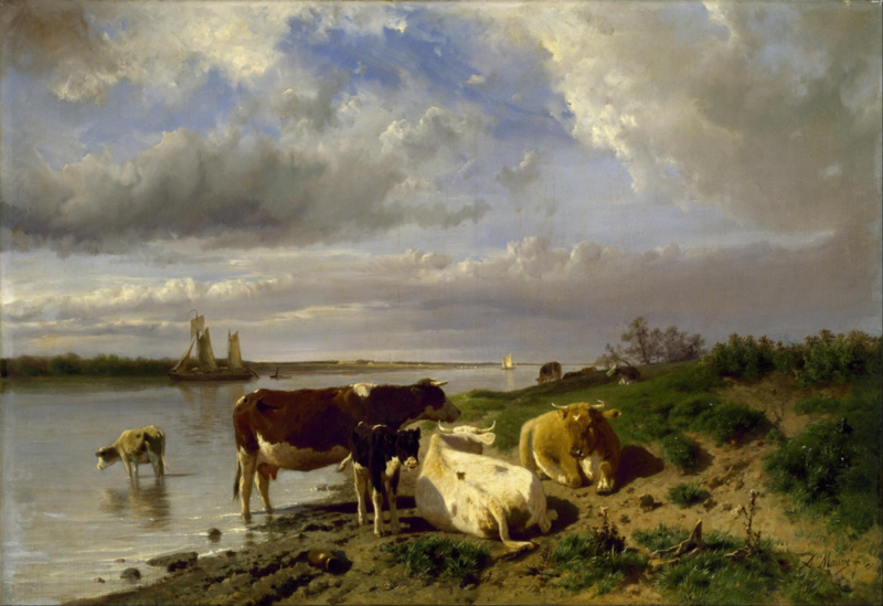 Mauve Landscape with cows