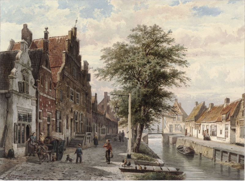Springer View of the canal in Hasselt