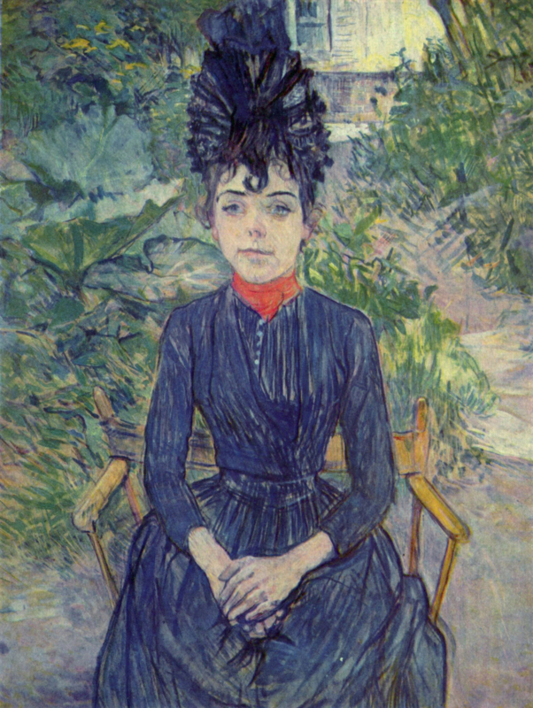 Toulouse-Lautrec Justine Dieuhl in the garden