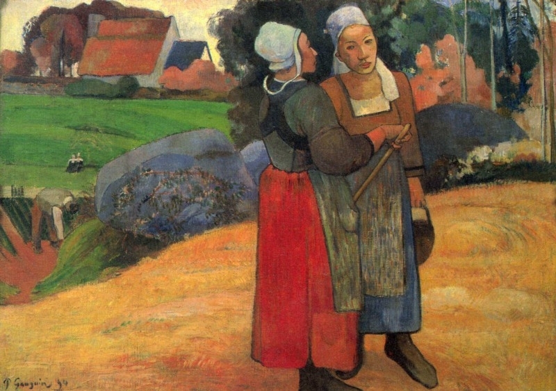 Gauguin Breton peasant women
