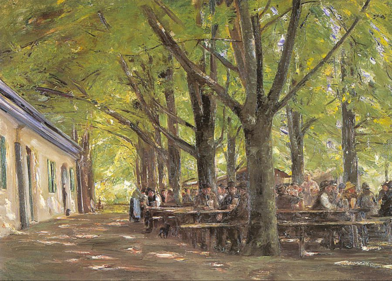 Liebermann Beer garden in Brannenburg