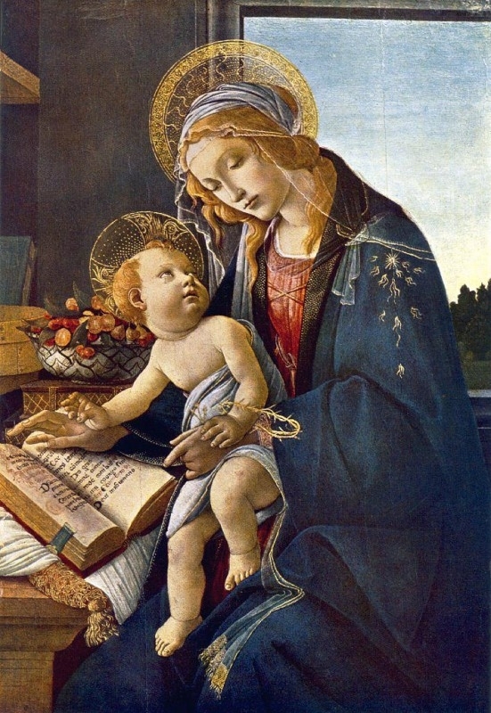 Botticelli Madonna of the book