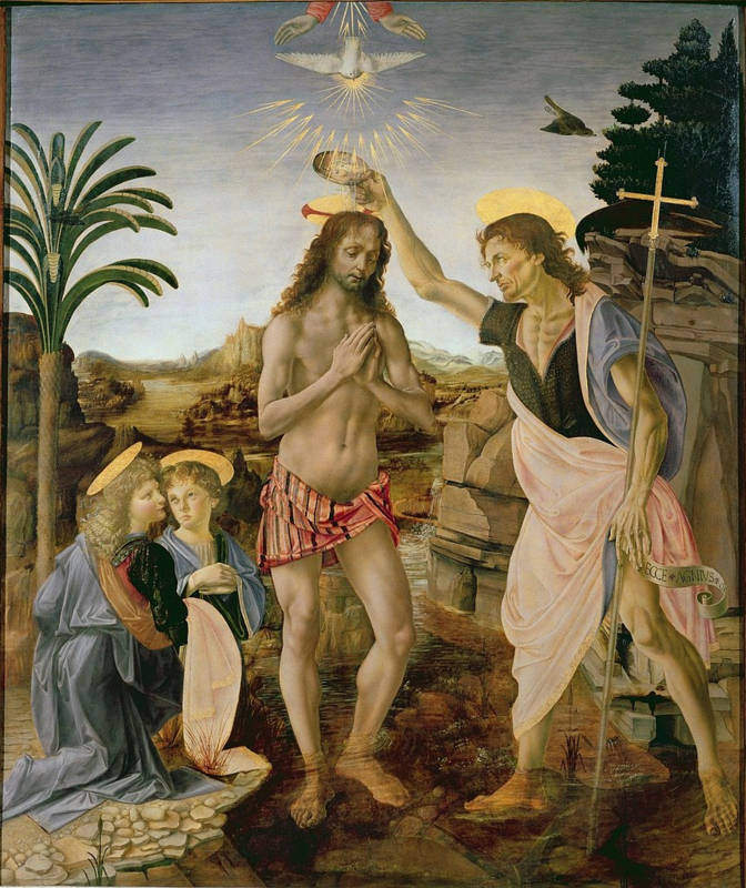 Da Vinci The baptism of Christ