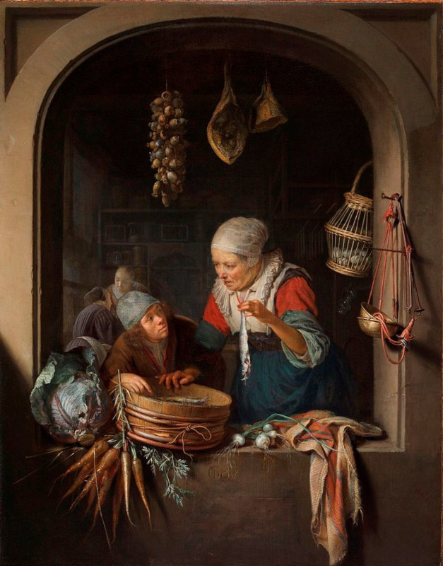 Dou Herring seller with boy